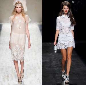 Прозрачная одежда и прозрачные вставки - модный тренд весенне-летнего сезона 2013