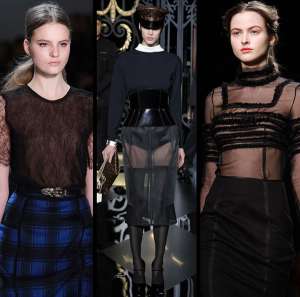 Прозрачная одежда и прозрачные вставки - модный тренд весенне-летнего сезона 2013