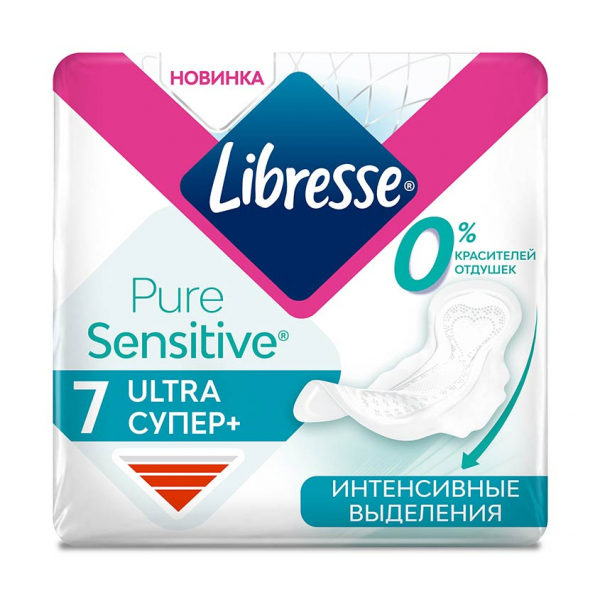 Прокладки гигиенические `LIBRESSE` `ULTRA PURE` SENSITIVE SUPER 7 шт